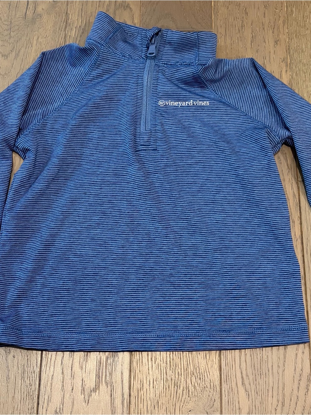 Vineyard Vines Blue Striped Quarter-Zip Pullover